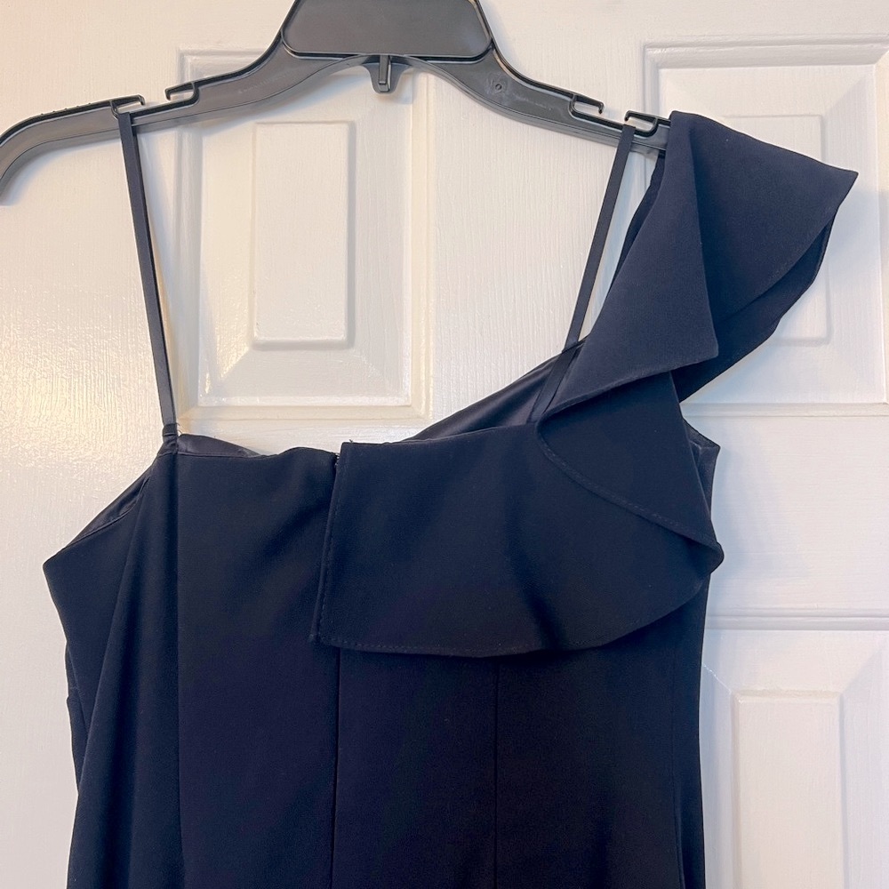Gianni Bini Navy Blue Asymmetrical One Shoulder Cocktail Dress. Stunning Dress! - Picture 7 of 11
